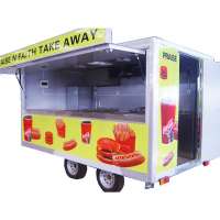 Dining food trailer mobile food truck with cold drink ice cream snack trailer